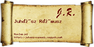 Juhász Rémusz névjegykártya